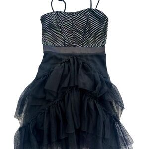 Black dress with colorful rinestones